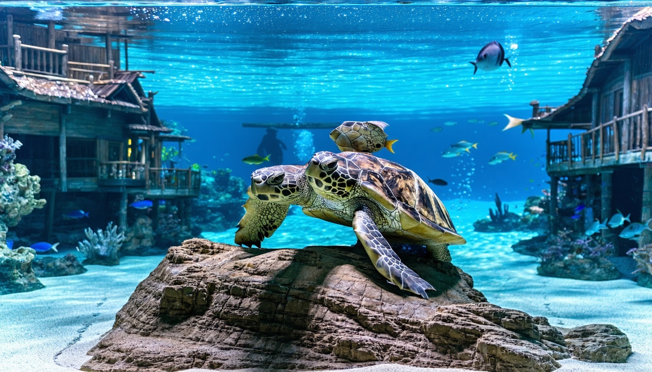 Marine animal encounters at Aquaventure World Dubai